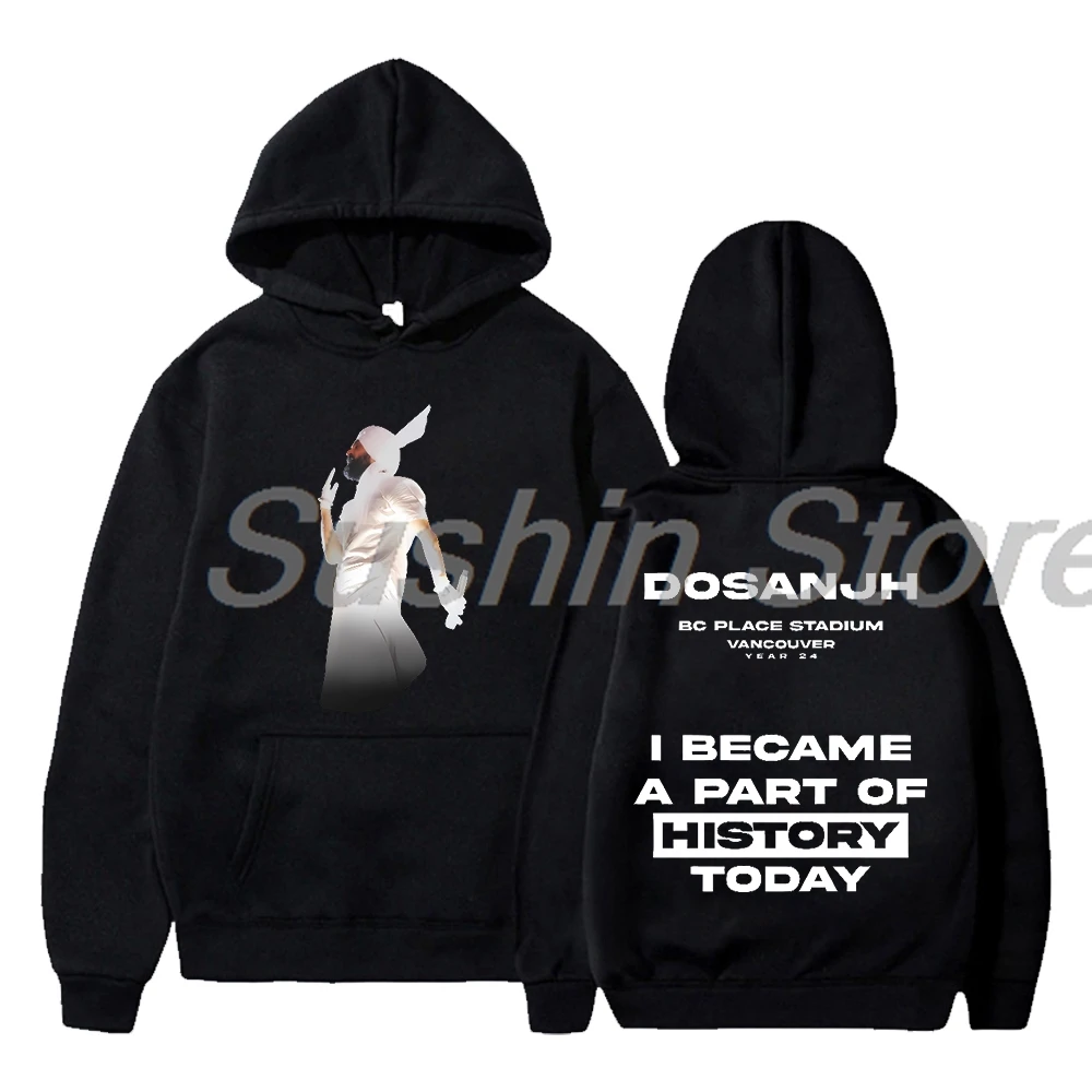 

Diljit Dosanjh History Hoodie Dil-Luminati Tour 2024 Long Sleeve Streetwear Women Men Hooded Sweatshirt Hip Hop Clothes