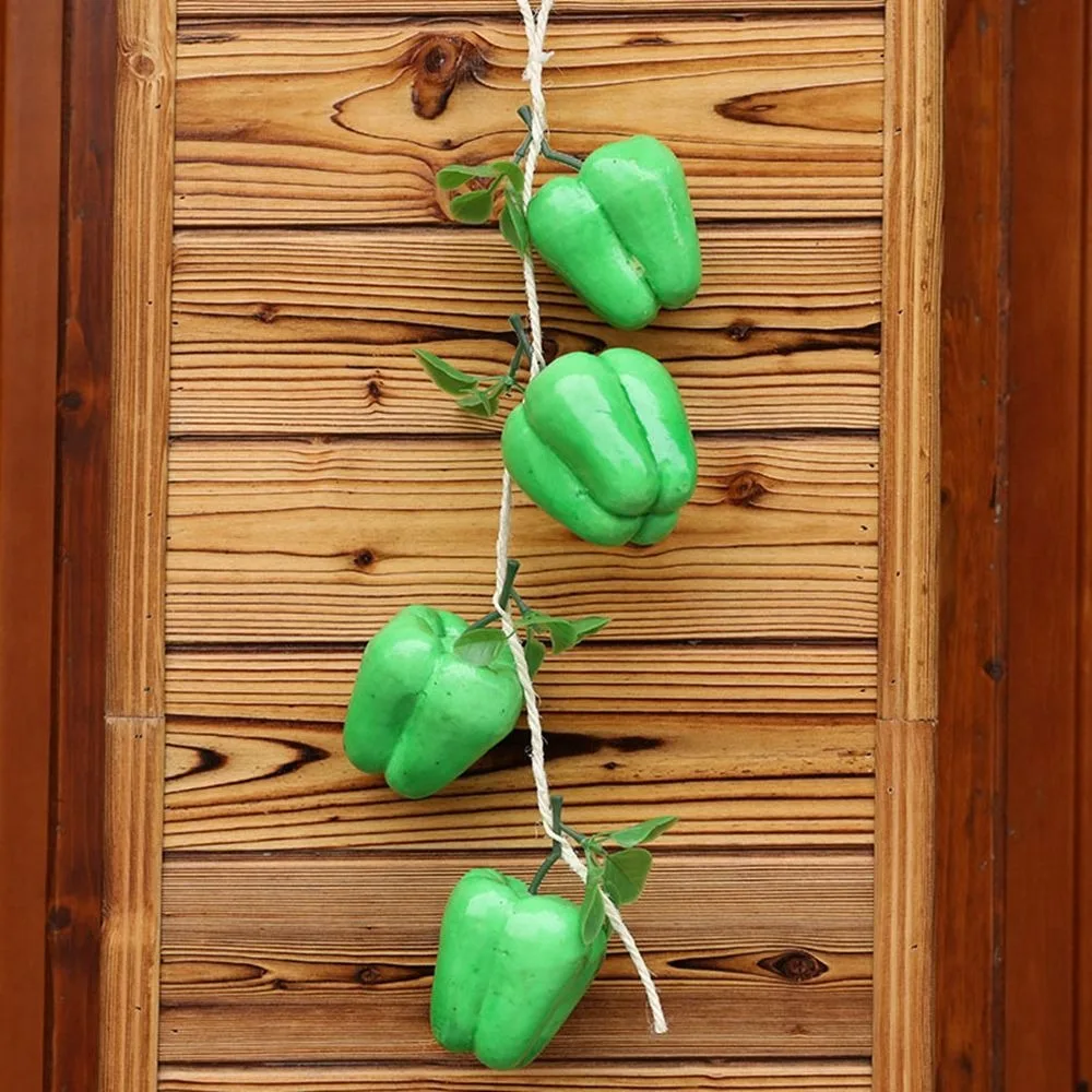 Vegetable Ornaments Food Photography Props Food Model Wall Decor Fake Chili Pepper String Pendant
