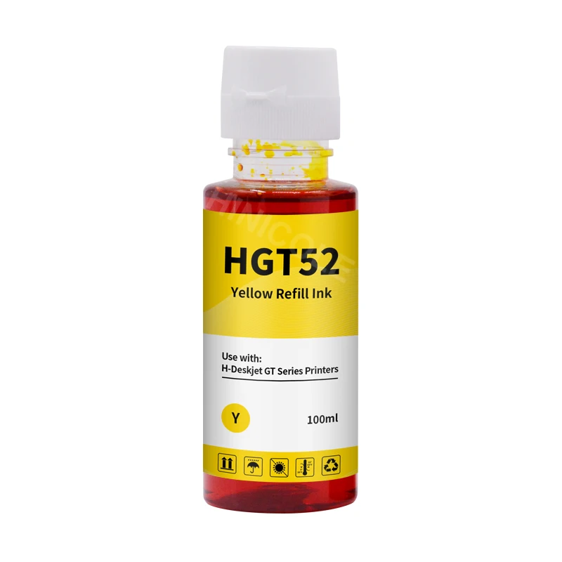 Hinicole GT51 GT52 Dye Ink Bottle For HP DeskJet GT 5810 5820 GT5810 GT5820 51 52 Tank 310 410 318 418 Inkjet Dye Ink Printer