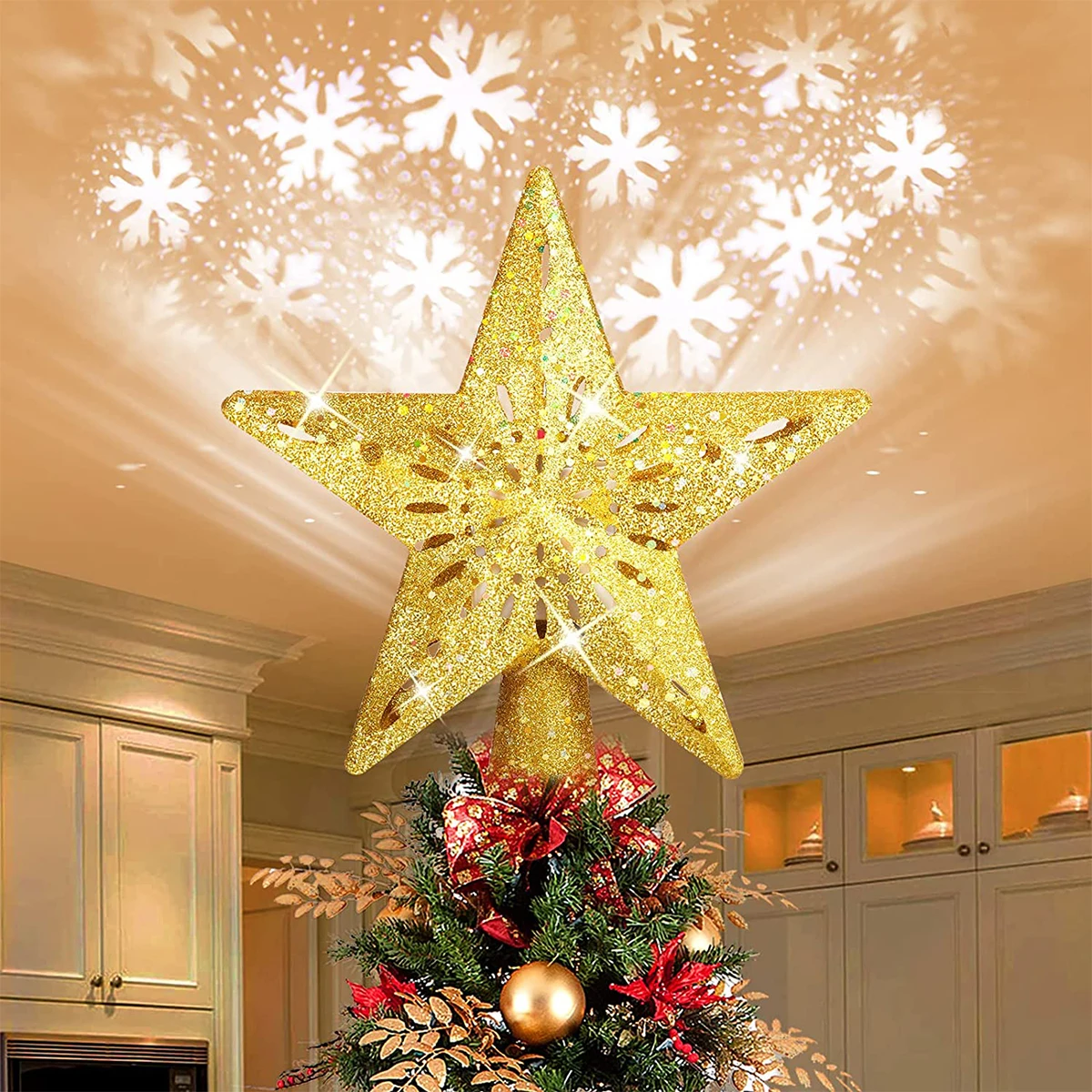 SIMPLE SPARKLY STAR TREE TOPPER Mad in Crafts