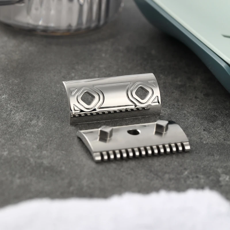 YAQI Harlequin 316 Stainless Steel Polished Safety Razor Head with 0.90mm Blade Gap