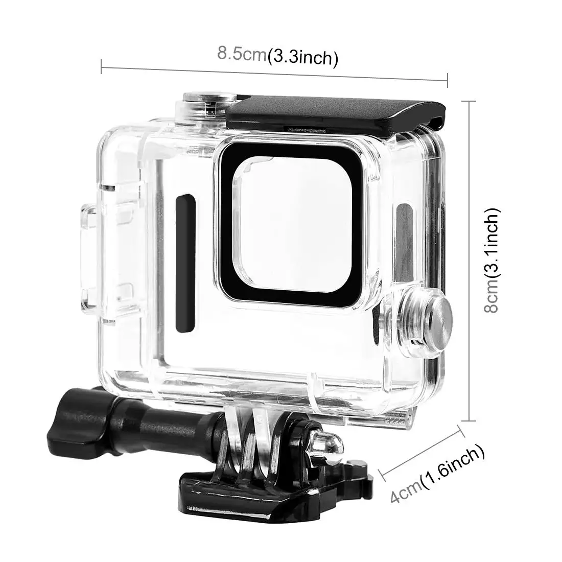 PULUZ 60m 196ft Waterproof Housing Protective Case For GoPro HERO 4K 2024 with Buckle Basic Mount & Screw