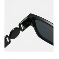 Lunettes de soleil tendance à monture carrée personnalisée avec tête de lion, pour hommes et femmes, style streetwear, anti-UV 3
