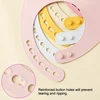 4PCS Baby Silicone Tableware Set Soft Spoon Fork Waterproof Baby Bibs Cartoon Lion Shape Bowl Portable Baby Dinner Set 4