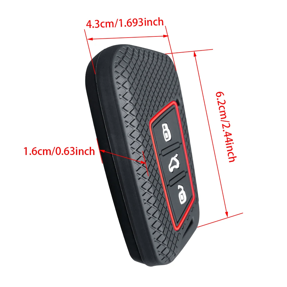 OEM Fényes Ezüst Kulcstartó, VW Volkswagen Passat B8, Tiguan Golf 7 - Foto 8