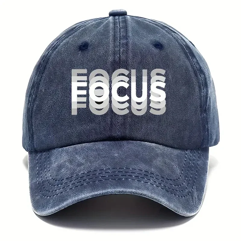Print Cap Washed Cotton Adjustable Classic Style Baseball Cap Sports Duckbill Hat for Men and Women