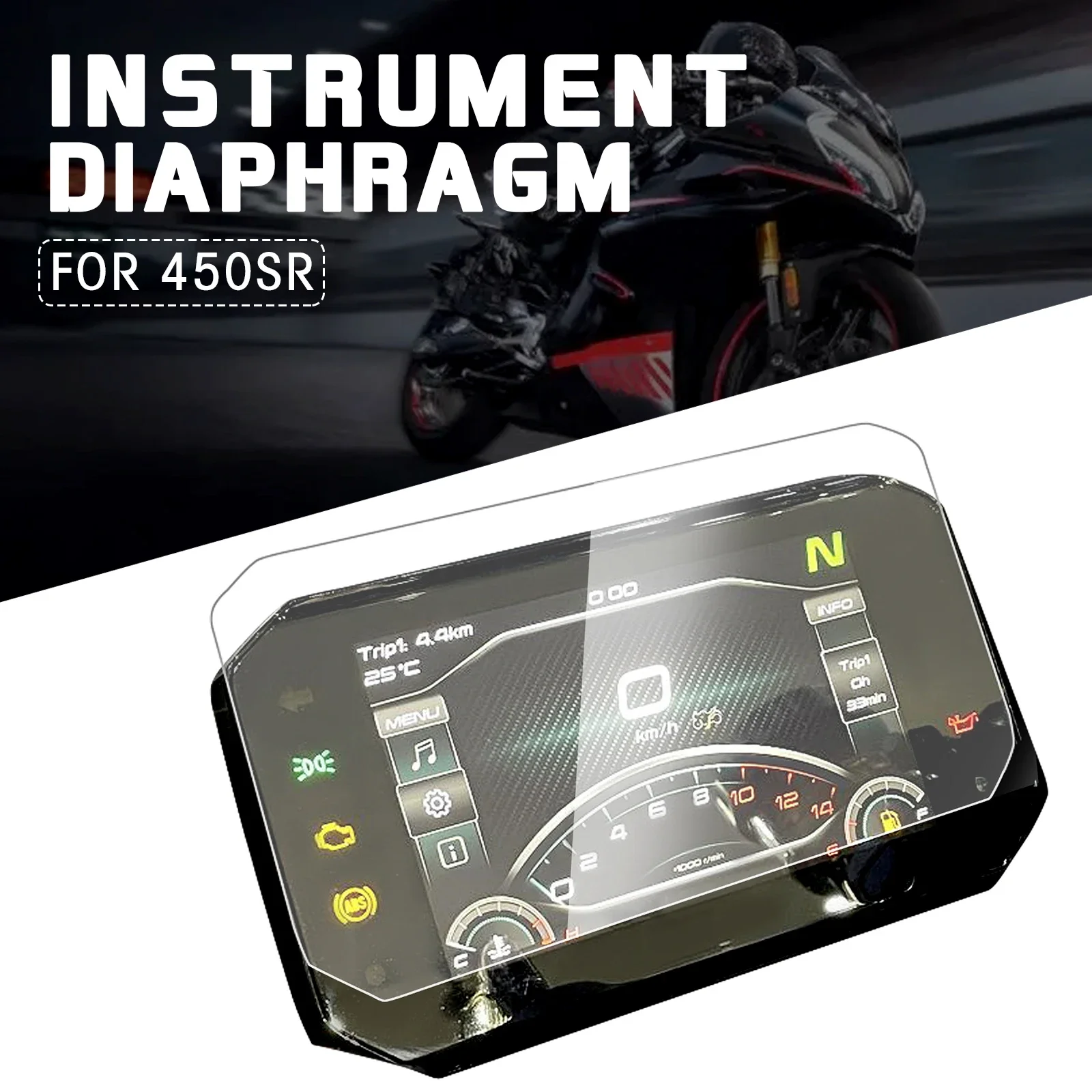 Per Cfmoto 450Sr Moto Instrument Cluster Scratch Protection Film Protezione Cruscotto Benelli Moto Accessori