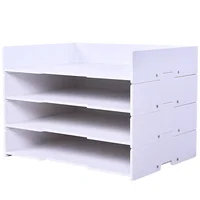 A4/A3 Multi-layer Superimpose Desktop File Tray Organizer  Document Paper Organizer Rack Holder Office Stationery Storage Box 1