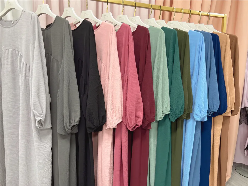 Sa6fdb3768c8243ff857cf1354f0a906cn Casual Solid Eid Muslim Dress Women Hijab Abaya Kimono Khimar Dresses Kaftan Kebaya Ramadan Abaya Dubai Long Robe Islam Clothing Mallzona