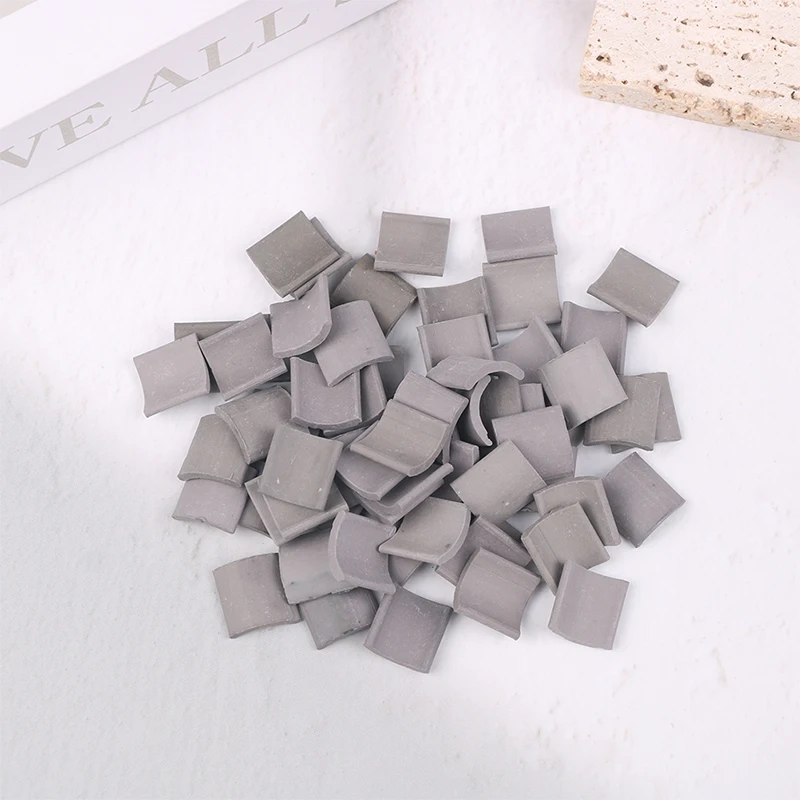 60 Pcs Roof Tiles Building Set Miniature Tiles Mini Dollhouse Shingles Fake Tile Dollhouse Kitchen Garden Accessories 4
