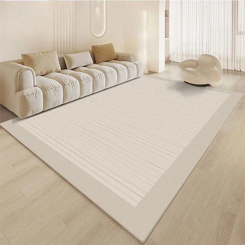 

Modern Minimalist Living Room Large Area Carpets Striped Bedroom Bedside Decorative Carpet Easy Care Non-slip Balcony Rug Tapete