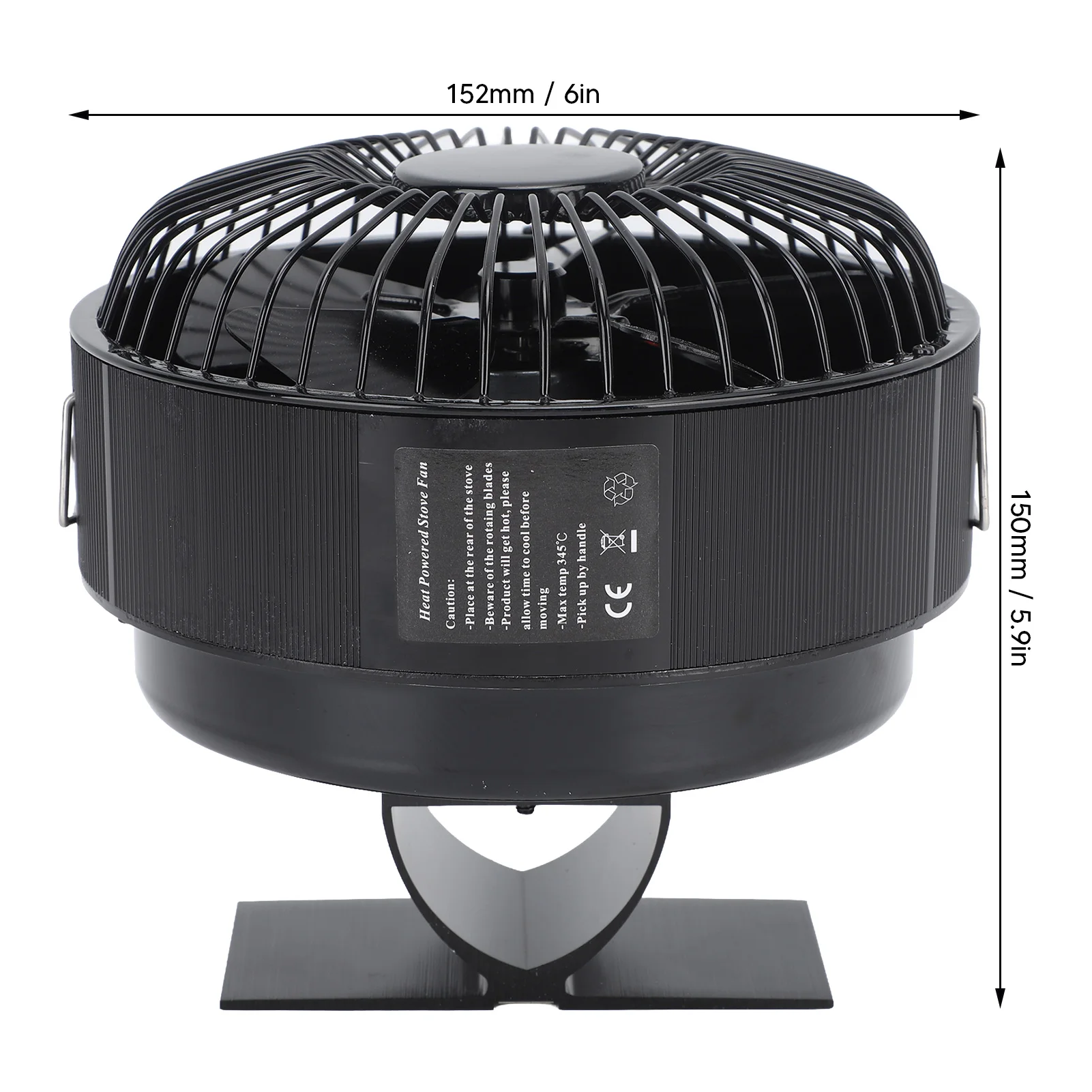 Round Fireplace Fan Heat Powered Stove Fan Aluminum Alloy Wood Burner Kerosene Stove Household Accessories stove fan