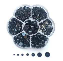 Assorted Black Resin Button Eyes for DIY Doll and Plush Toy Crafting (500pcs)