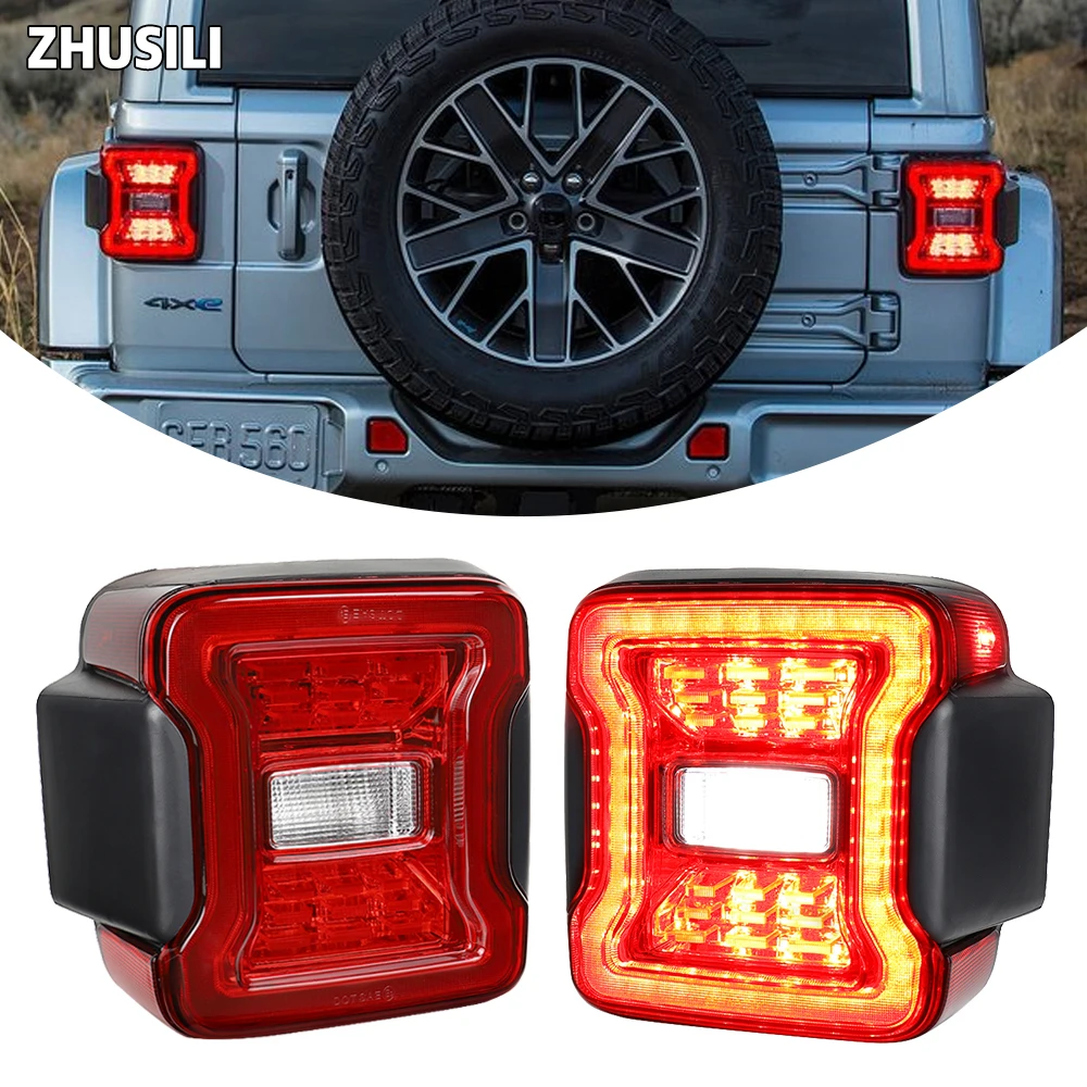 

LED Tail Lights for Jeep Wrangler JL 2018 - 2023 Rear Reverse Brake Lamp Turn Signal Light Daytime Running Lamps USA Version