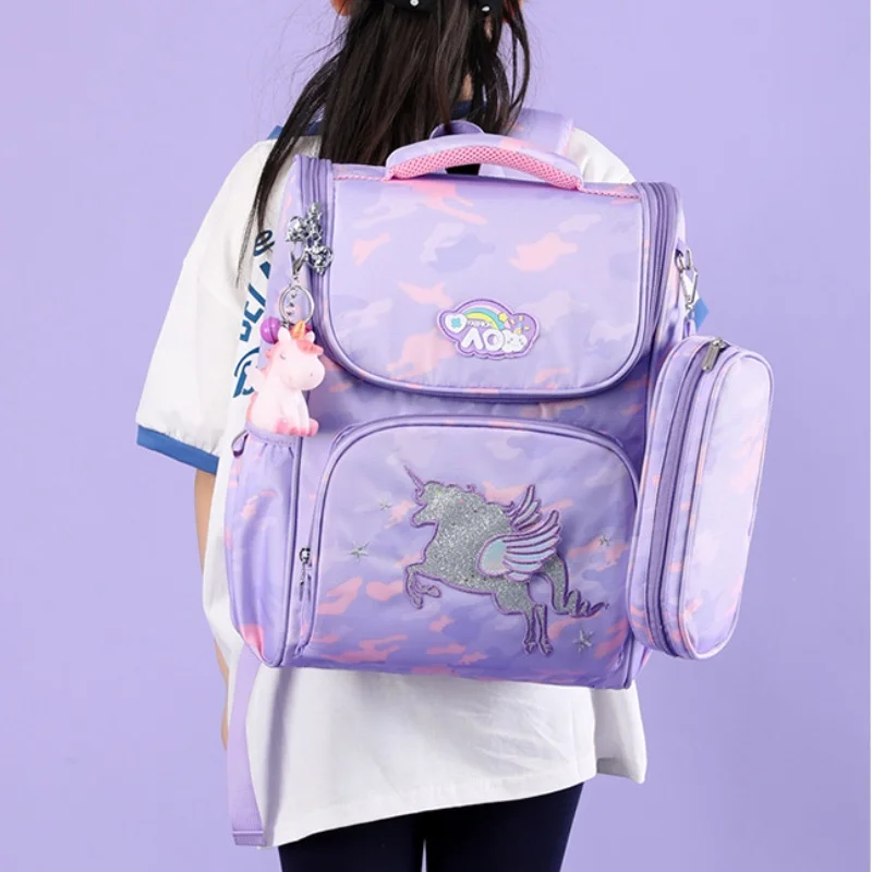 Grade 1-6 Students Children Cute Unicorn Fashion Large Capacity Backpacks New Girls Sweet Princess Cartoon Students Pen Bags Hot
