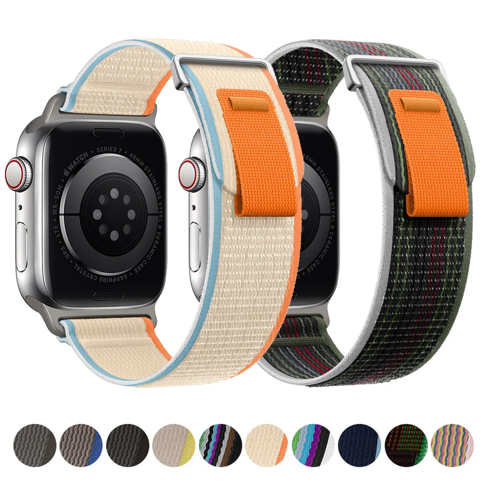 

Trail loop strap For apple watch ultra Band 49mm 44mm 40mm 41mm 42mm 44 49mm correa bracelet iWatch series 7 6 5 3 se 8 45mm 44