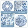6X Chinese Blue Porcelain Lantern Set - Festive Decor for Parties, Weddings & Birthdays, No Electricity Needed BW 2