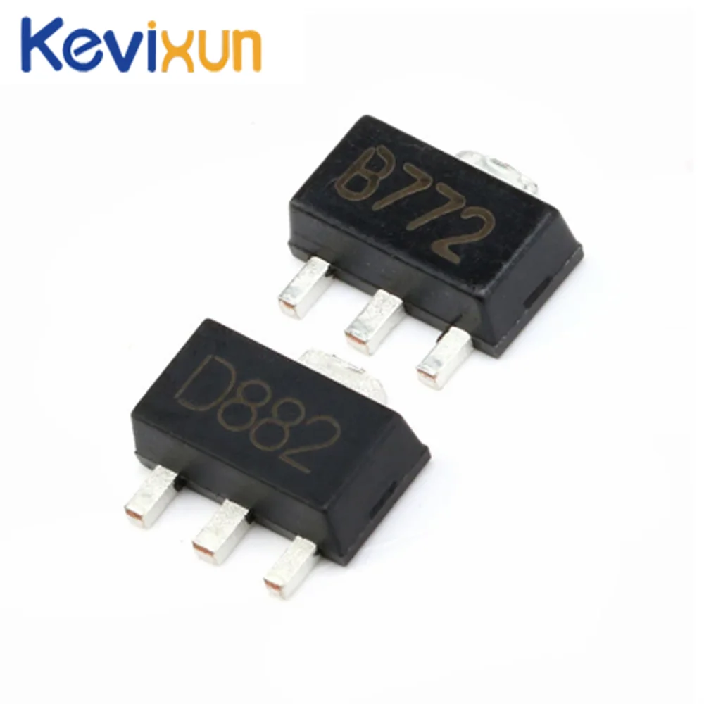 20PCS/LOT B772 D882 10Pair 2SD882 2SB772 Transistor SOT89 NPN/PNP New Original Good Quality Chipset SOT-89