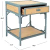 Safavieh Home Collection Roya Rattan 1-Drawer 1-Shelf Nightstand, Blue Grey/Natural 5