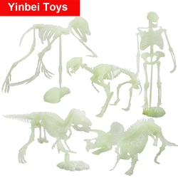 Juego de Mini dinosaurios que brillan en la oscuridad, figura de dinosaurio realista de plástico, luminoso, noctilucente para recuerdos de fiesta de Cumpleaños de Niños