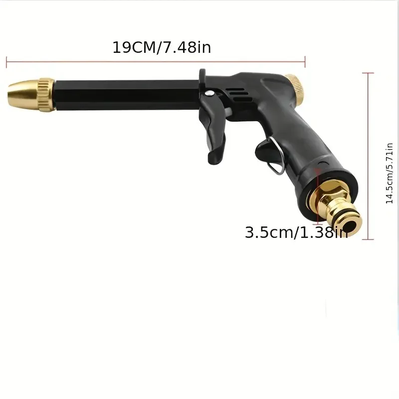 4가지 모드 고압 물총 - 세차, 애완동물 샤워기, 바닥 및 실외 청소용 조절식 호스 분무기 - 다목적 Spra
