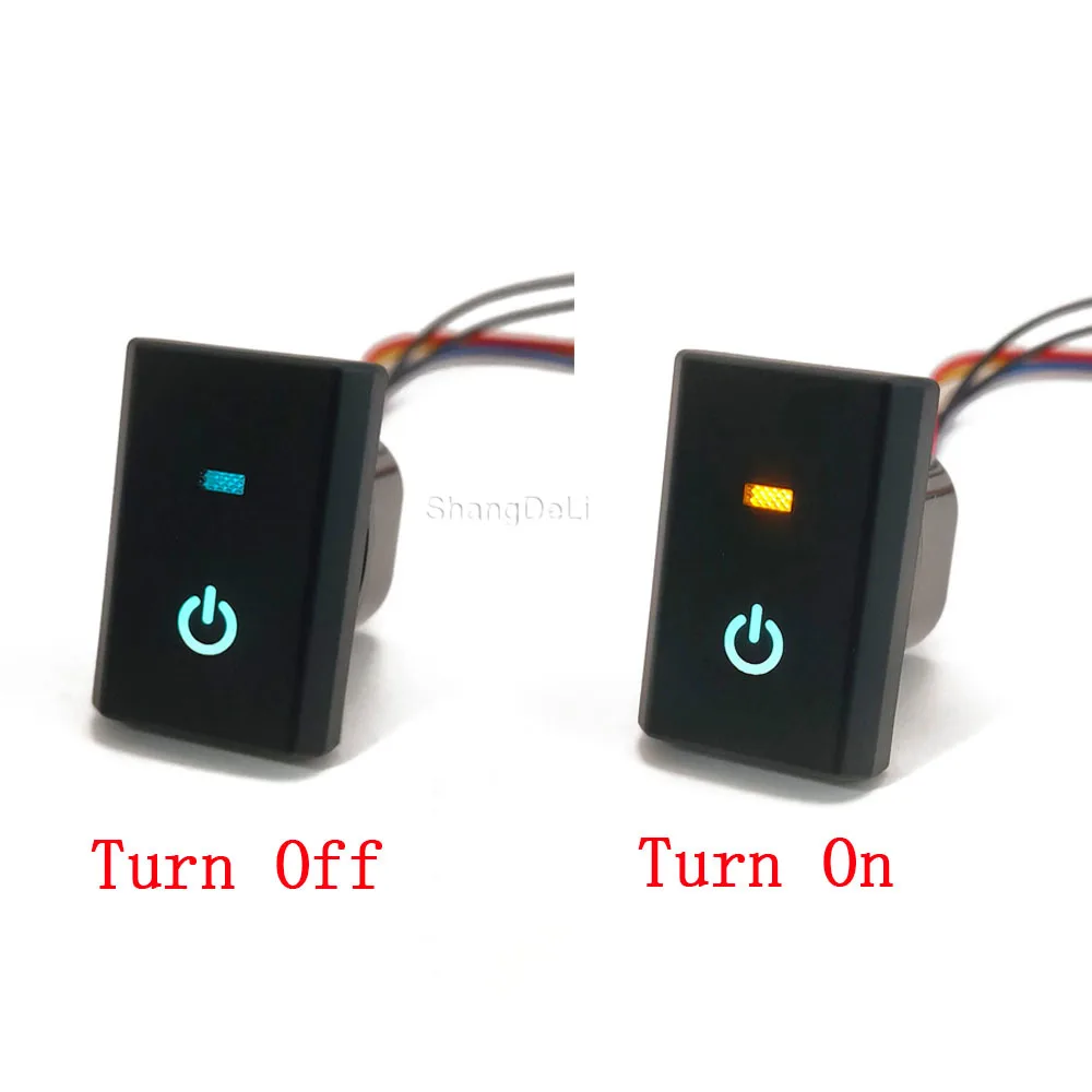 Blue LED Light Bar Switch Button with Radar and Camera Controls