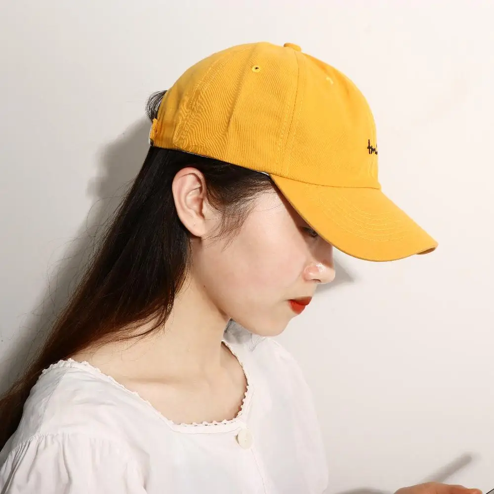 

Korean Casual Trendy Hip-Hop Simple Male Women Baseball Cap Sun Hat Sport Caps Embroidery
