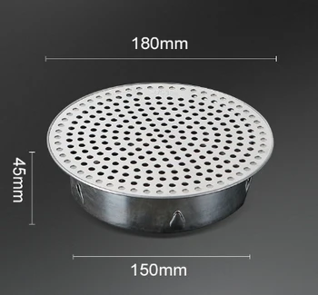 สแตนเลสห้องน้ําท่อระบายน้ําผม Catcher ระเบียงระบายน้ําปลั๊กสวนกลางแจ้งหลังคา Anti-blocking ชั้นกรอง 8