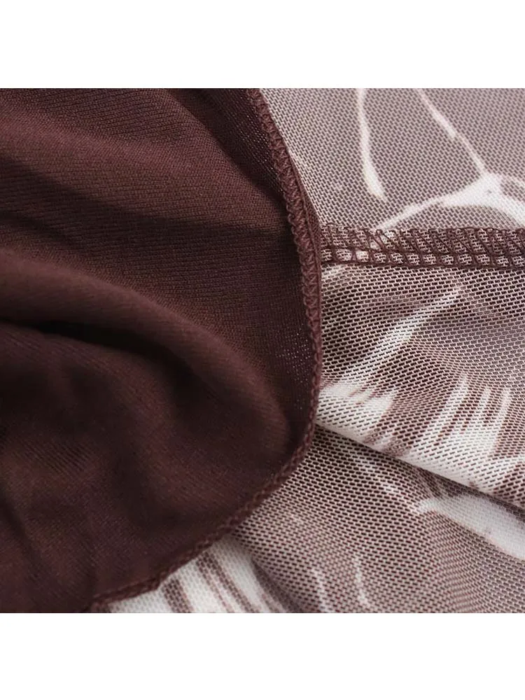 Women Elegant Printing Halter Dress Backless Sexy Tulle Long Dresses Summer 2025 New Fashion Evening Party Dresses ﻿