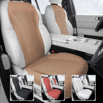 Coprisedile Auto in Pelle Nappa di Lusso, Traspirante, Protezione Universale per Sedili Anteriori, Accessori Interni Auto per Tutte le Stagioni
