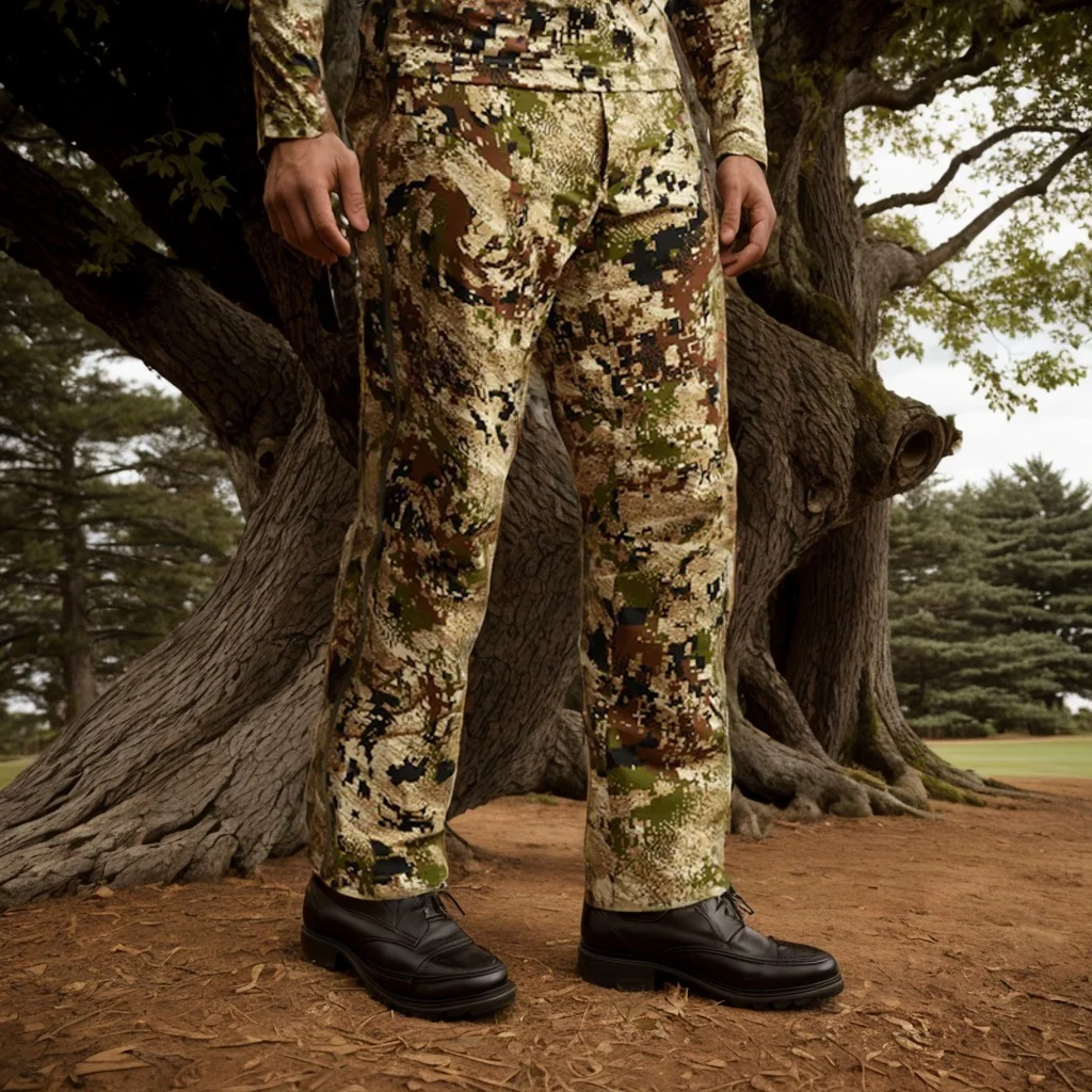 Ainfad dew point Outdoor rainproof windproof camouflage hunting pants Men's fishing pants