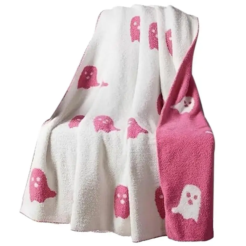 

Halloween Blankets Throws Fall Flannel Bed Sofa Couch Warming Throws Halloween Winter Warmer Warm Double Sided Ghost Blanket