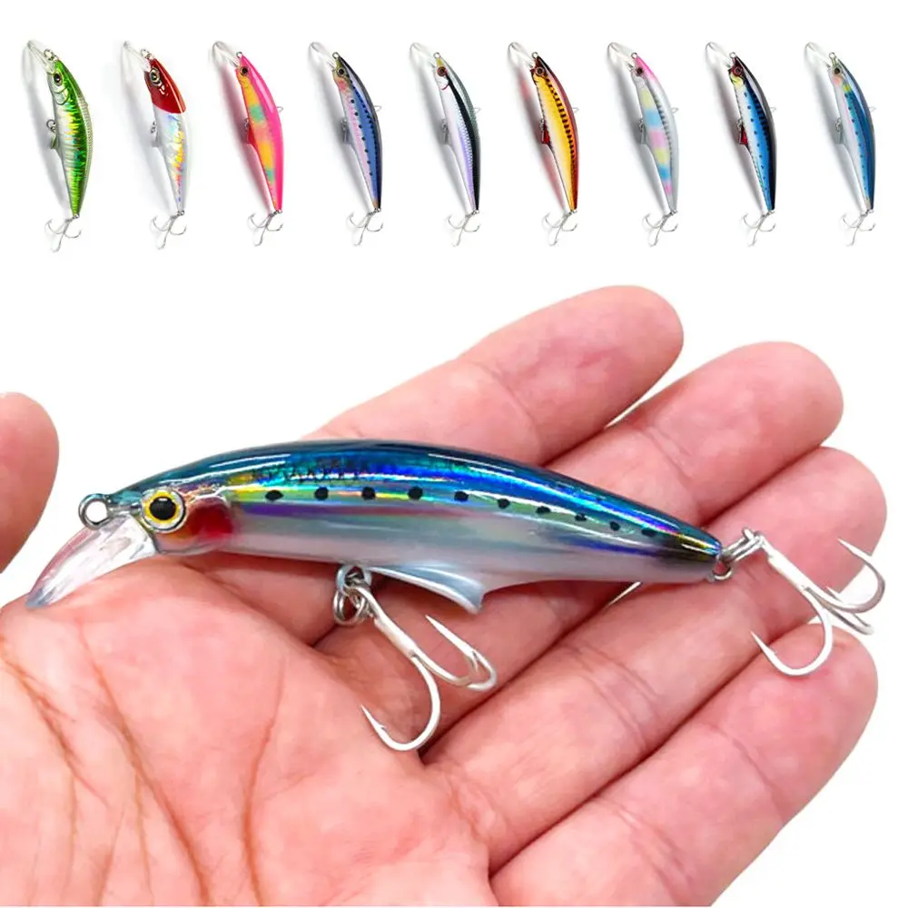 Vmc Treble Hook Pencil Fishing Lure Mini Peche Fishing Wobblers Minnow Bait Whopper Leurre Sinking Lure Fishing