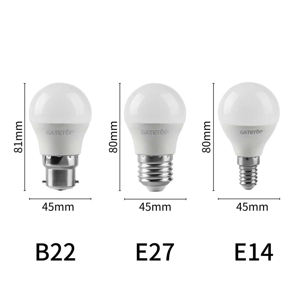 LED 전구 G45 E27 E14 B22 10PCS 글로브 램프 AC220V 240V 전구 실제 전력 3W 5W 6W 7W Lampada 거실 홈 LED Bombilla
