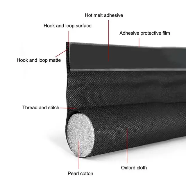 Ajtó Alsó Tömítés Szalag Állítható Huzat Dugó Por És Zajszigetelés Időjárás Sztrippelő Vázlat Őr - Image 2