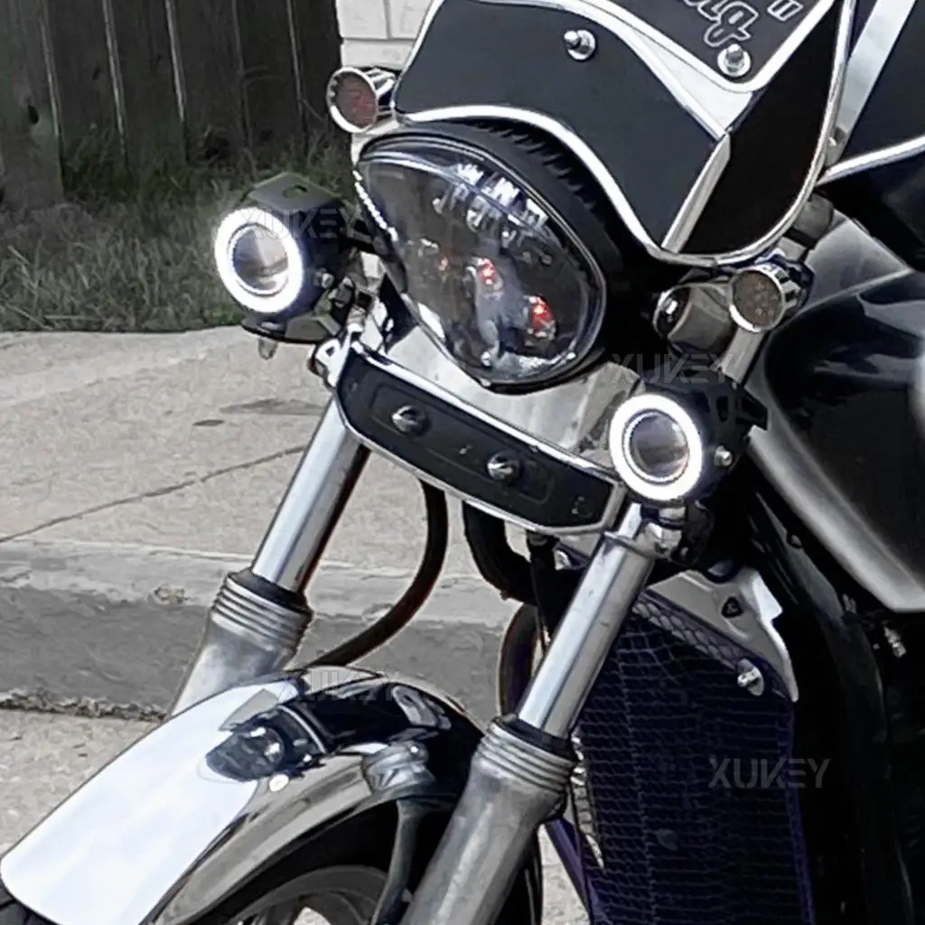 Universal 10W Motorrad Scheinwerfer LED Scheinwerfer LED Motorrad Fahren  Nebel Lichter Hilfs Lampe Tagfahrlicht 12V 24V