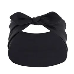 Deluxe Non - Slip Elastic Hair Wrap Headbands (Black - 1pc)