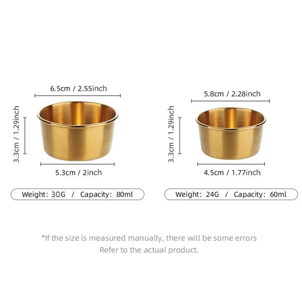 Multifunctional Stainless Steel Seasoning Dishes Condiment/Sauce Mustard/Salad/Tomato Sauce Dipping Bowl Seasoning Plate