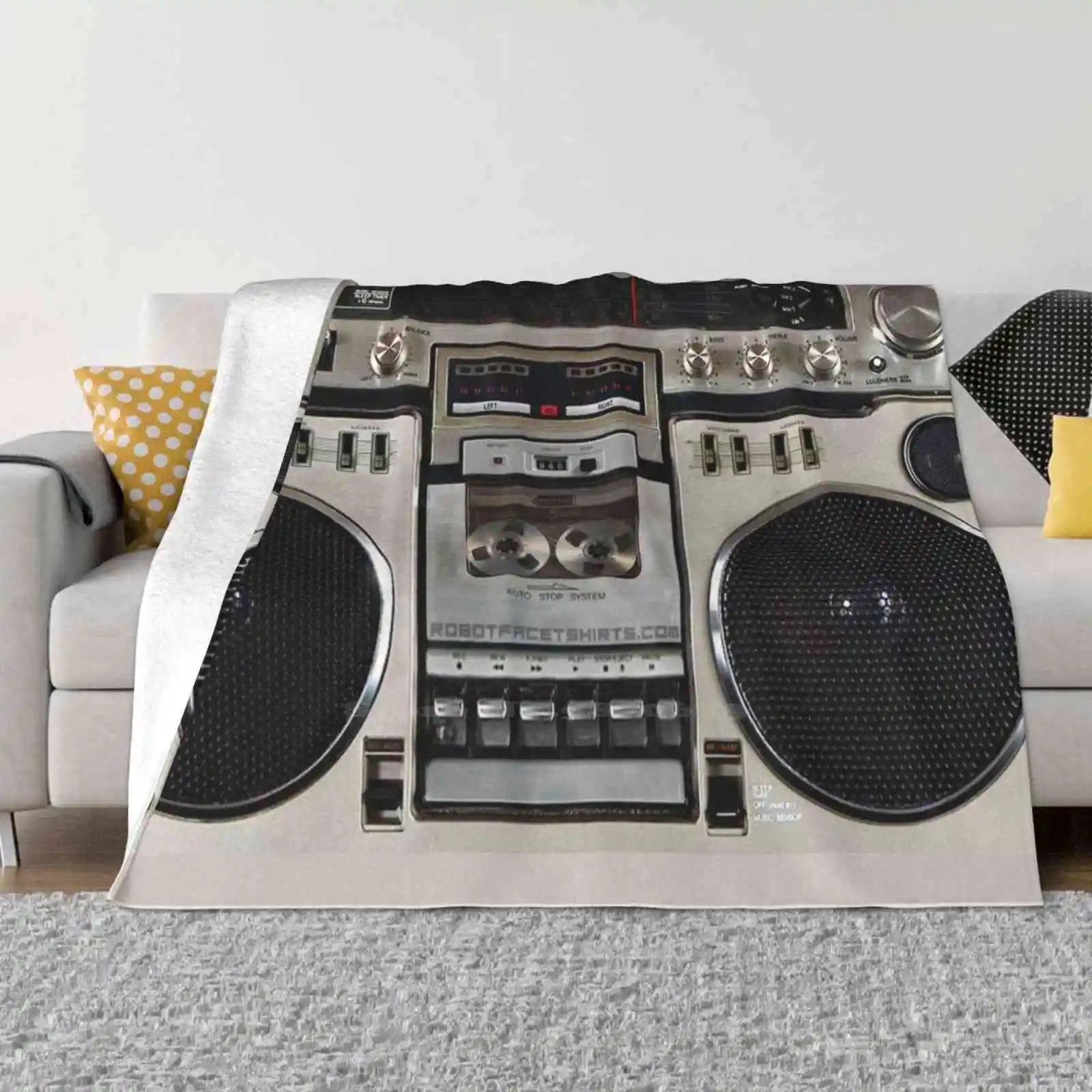 Vintage 80S Boombox Ghettoblaster Camera Più Venduta Coperta Di Flanella Per Uso Domestico 1980S Boom Box Boombox Phone Camera Cassette