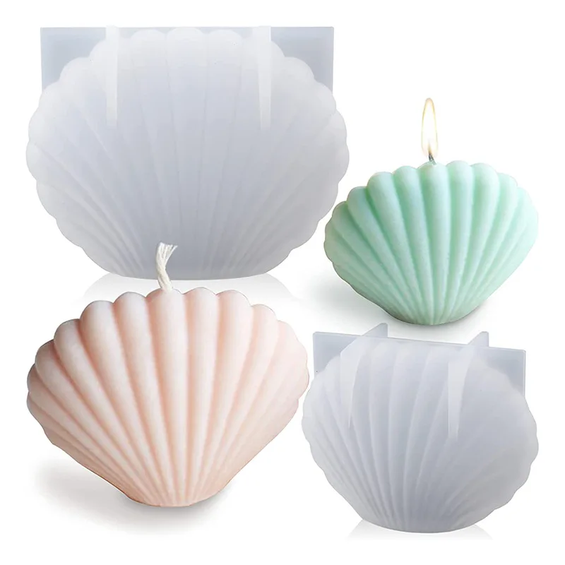 3D Irregular Shell Shaped Epoxy Resin Mold DIY Handmade Aromatherapy Scented Candle Plaster Molds Making Making Home Decoration diy portrait candle silicone mold mom dad family scented candle mold for aromatherapy plaster making epoxy resin mold