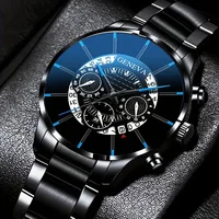 Round Dial Quartz Watch for Men  Stainless Steel Strap Calendar Function Business Allo CaseNonWaterproof Ideal Gift for Him 1