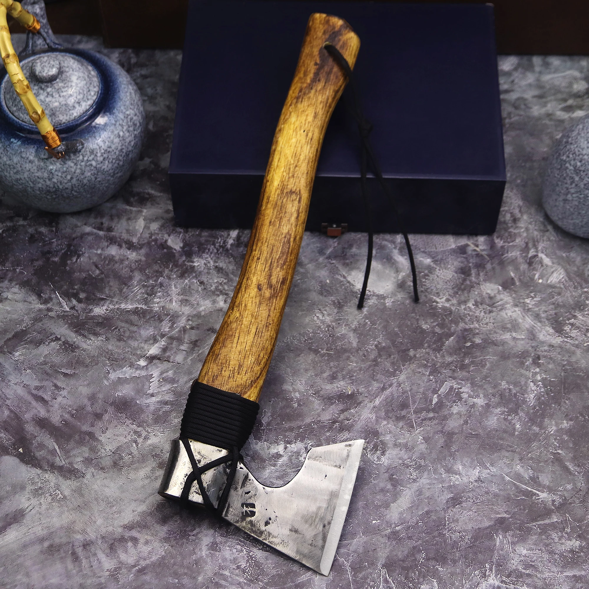 WPKOPYA American Hand-wrought high hardness light tactical axe, camping axe, sharp logging axe, collection gift axe 3