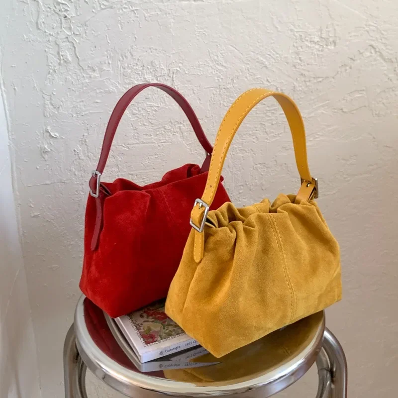 Elegant PU Leather Bucket Bag - Women's Crossbody Shoulder Handbag in Retro Style