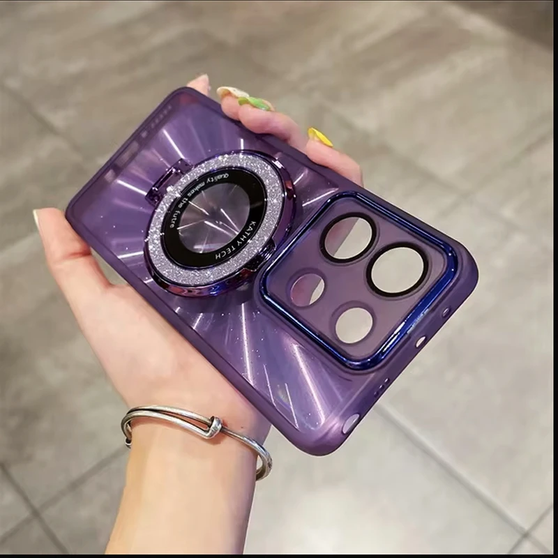 Glitter Phone Case With Holder For Xiaomi Redmi Series Protective_voghion.com