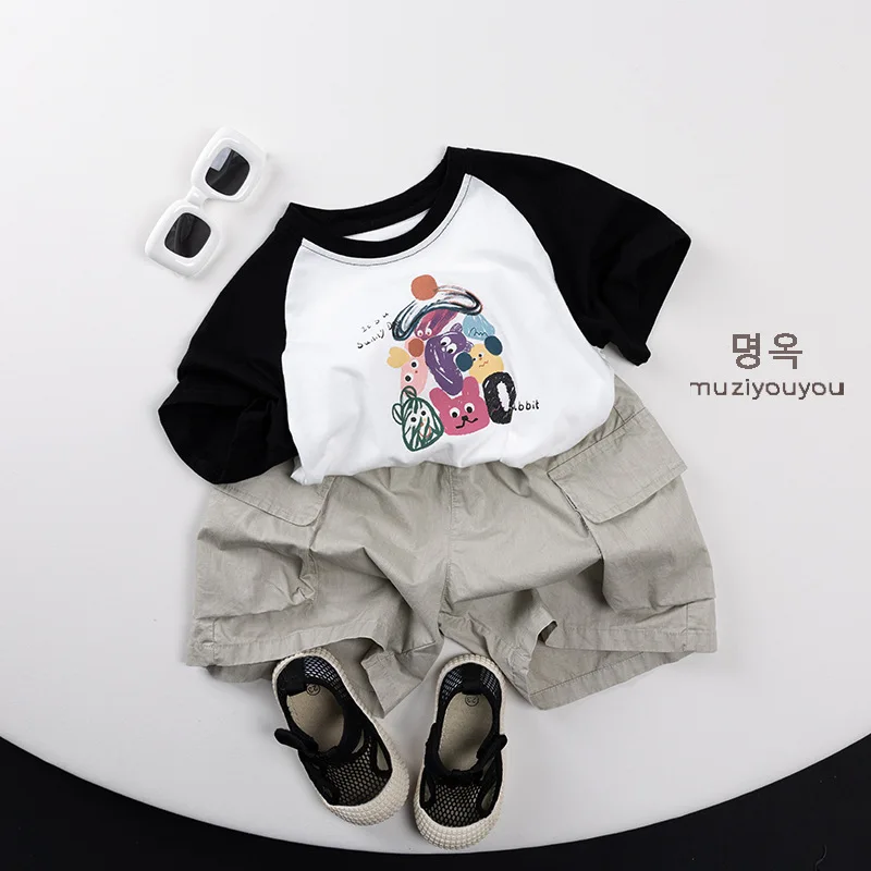 Children's Workwear Shorts 2025 Summer New Item for Boys and Girls, Baby Outdoor Five Inch Shorts, Children's Clothing