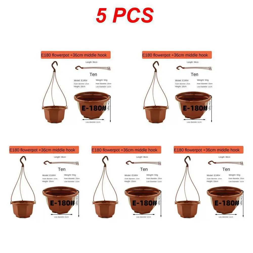 5 sets van hangende bloempotten orchidee home plant pot decoratie balkon