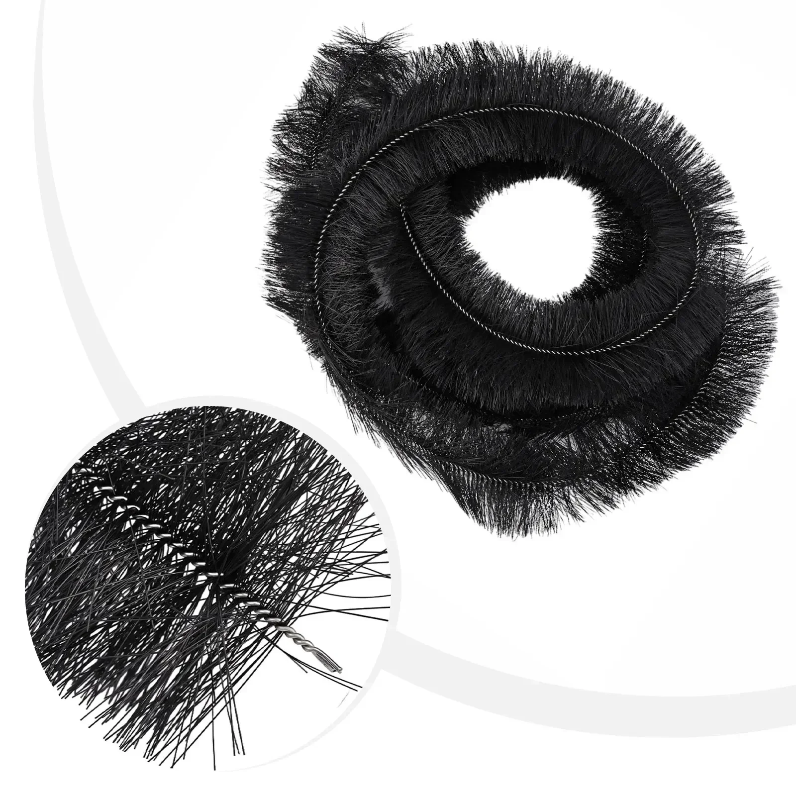 4 Meter Gutter Guard Brush Leaf Filter Protection Clog Remover Roof Downpipe Roof Drainage Pipe Leaf Filter Eaves Brush pipe cleaner brush
