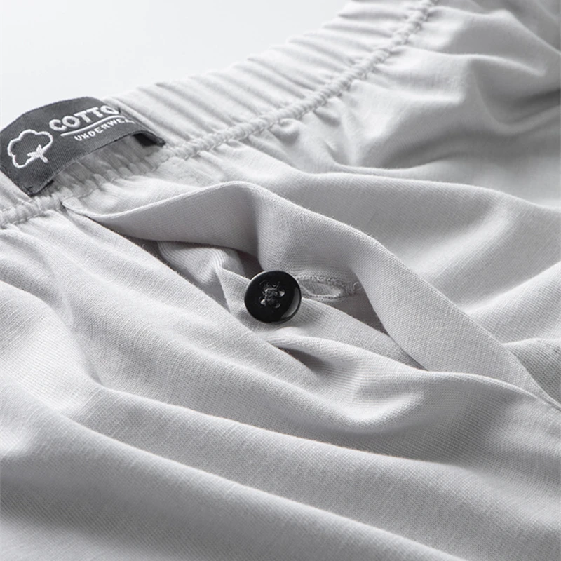 L-3XL Men's Panties Underpants Underwear Set Male Boxers Short Loose Aro Pajama Pants Casual Home Briefs Plus Size