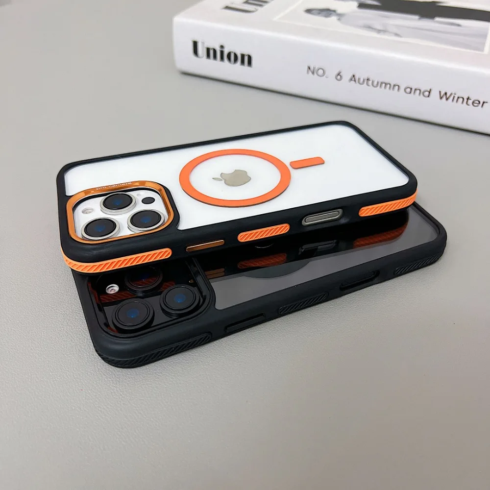 Upscale Luxury MagSafe Magnetic Adsorption Wireless Charge Color Clear Case For iPhone 16 15 14 13 12 11 Pro Max Plus Back Cover