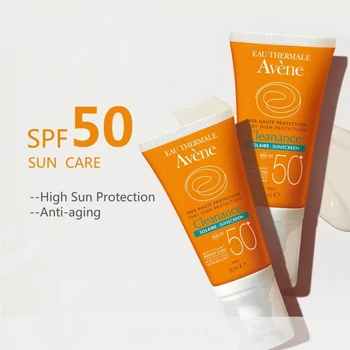 정품 Avene 페이스 선스크린, 리프레싱 더블 케어 오일 및 여드름 컨트롤 선스크린, 오일 여드름 피부용, 50ml SPF 50 + PA ++